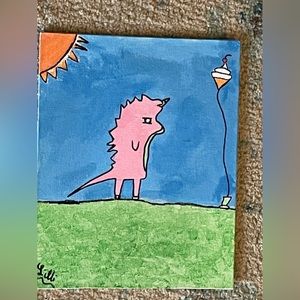 Dino-unicorn painting! Handmade by me!🫶🏻